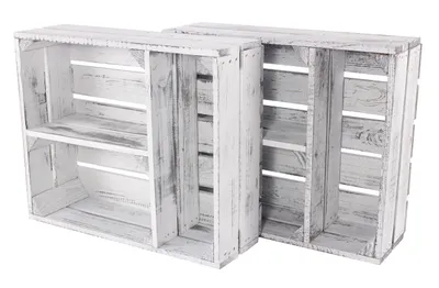 Produktbild von 6x neutrales und modernes Vintage KINDERREGAL / drei verschiedene Fächer / NEU / 50x40x15cm