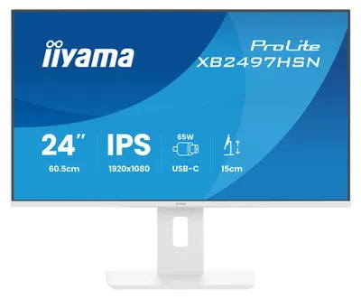 Produktbild von iiyama ProLite XB2497HSN-W1, 60,5 cm (23.8"), 1920 x 1080 Pixel, Full HD, LED, Weiß