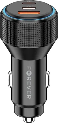Image de Chargeur voiture Forever CC-07 66 W 2x USB C 1x USB A PD QC noir