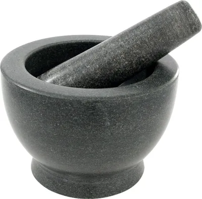 Produktbild von Vijzel Granit Küchenzubehör schwarz 15x9,5cm Gewürzmühle
