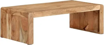 Imagen del producto de Mesa de centro de madera maciza de acacia | Estilo rústico | 110x55x35 cm | Para sala de estar
