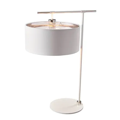 Produktbild von Elstead Balance Tischleuchte E27 Weiß/Nickel poliert,  UK