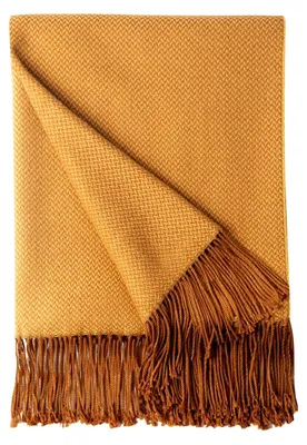 Produktbild von Omgoods - Strickwarendecke im Fischgrätmuster - Weiche und leichte Fleece-Decke - 125 x 152 cm