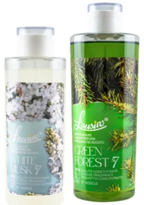 Immagine prodotto di Set L’ousia Best Sellers 200 g + 400 g – White Musk, Green Forest, profumo concentrato per il bucato, a lunga durata, fino a 240 lavaggi