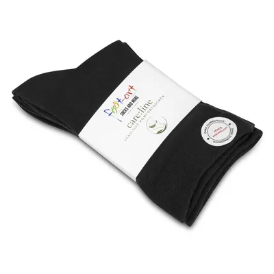 Produktbild von Diabetikersocken extra weit ohne Gummidruck Uni Schwarz Gr. 43-46 6 Paar