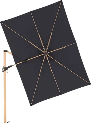 Produktbild von Doppler Alu Wood Pendel Side 220 x 300 cm Pendelschirm Ampelschirm 3 Farben 451268 840 Anthrazit