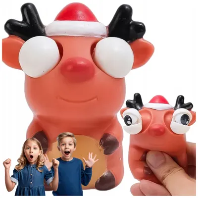 Produktbild von 7&7 Renifer Antistress-Quetschball Weihnachtsspielzeug, KI-generiertes Bild