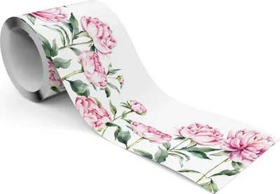 Produktbild von Muralo Selbstklebende Bordüre Tapetenbordüre Blumen Pfingstrosen Blätter Wandtattoo