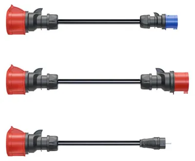 Obrázok produktu pre go-e Gemini flex, Čierna, Priamy, Priamy, 16 A, 530 g, 3 kusov