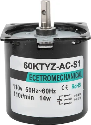 Zdjęcie produktu dla Silnik synchroniczny prądu przemiennego 14W 2-drożny o wysokiej skrętności z magnesem trwałym Wspornik wału centralnego XD60KTYZ (110 obr./min AC110V)