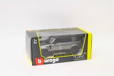 Produktbild von Bburago 18-21101 - Modellauto - Land Rover Defender '22 (silber, Maßstab 1:24) Spielzeugauto Modell