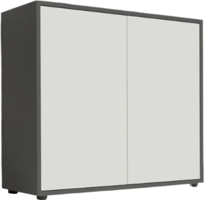 Produktbild von Schuhkommode / Kommode BEN 4 in anthrazit / weiß matt., Push-to-open, (BxHxT) 79x73x33 cm