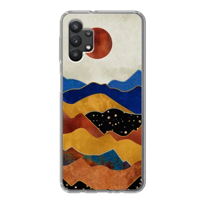 Produktbild von MuchoWow® Handyhülle Schutzhülle Hülle für Samsung Galaxy A32 5G Gold - Bronze - Blau Silikon Softcase Handy Hülle - Softcase