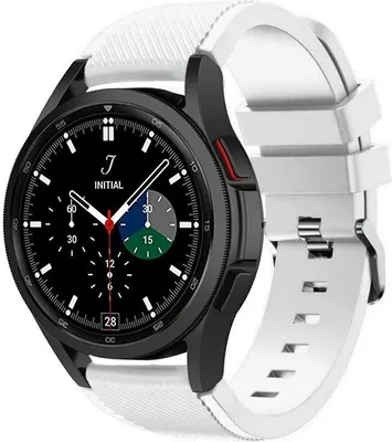 Produktbild von Strap-it Samsung Galaxy Watch 4 Classic Silikonarmband 42mm (Weiß)