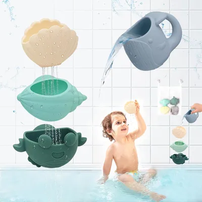 Produktbild von Badspeilzeug 4-teilig, Wasserspielzeug Set, für Badewanne, für Kinder von 1 bis 4 Jahren