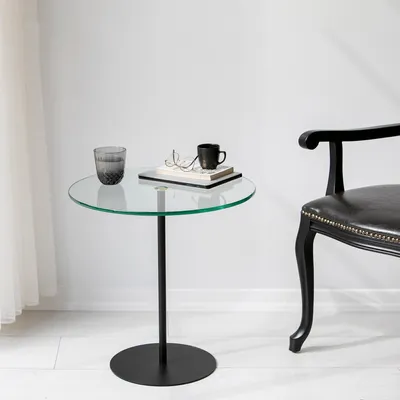 Produktbild von Skye Decor, Chill-Out - Black, Beistelltisch, Schwarz, 100 % gehärtetes Glas, 50 x 50 x 50 cm