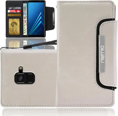 Produktbild von Samsung Galaxy A8 Plus (2018) numia Bookstyle Weiss-Schwarz