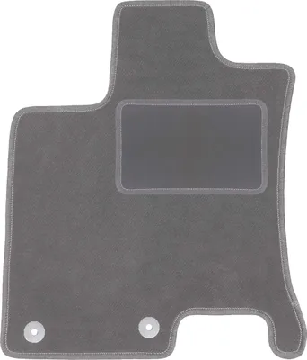 Produktbild von Fahrerfußmatte Velours graphit passend für Nisan Qashqai +2 (2008-2013, Crossover) – mit Befestigungen – passgenau