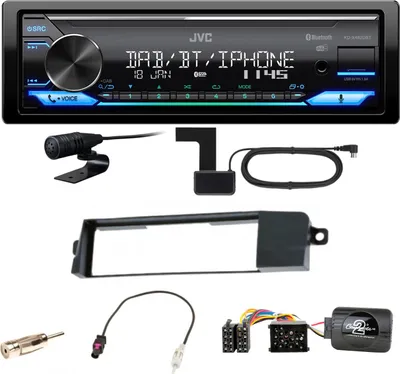 Produktbild von JVC KD-X482DBT Bluetooth Digitalradio USB Einbauset für BMW 3er E46