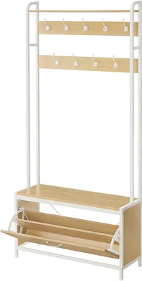 Obrázok produktu pre Stojan na vlasy s nábytkom - Vstupný nábytok - Organizačná hala - funkcia 4-v-1 - 30 x 85 x 180 cm