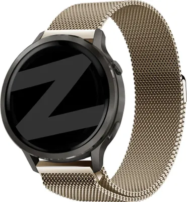 Produktbild von Bandz Milanese Laufband (18mm) - Geeignet für Garmin Vivoactive 4s / Vivomove 3s / Venu 2s / Venu 3s / Forerunner 255s / Forerunner 265s / Venu 4 - 41mm - Vintage Gold