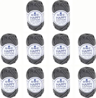 Immagine prodotto di 10x DMC Happy Cotone - filo morbido 100% cotone, 392, (Colore 774)