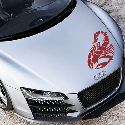 Produktbild von Aufkleber - Autoaufkleber "Skorpion" 70cm x 46cm dunkelrot - Tuning Carystyling Heckscheibe Auto
