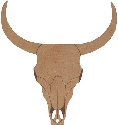 Zdjęcie produktu dla Drewniana sylwetka mdf - bawół - 15 x 14,2 x 0,5 cm