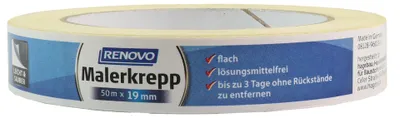 Produktbild von RENOVO Malerkreppband, 50 m x 19 mm