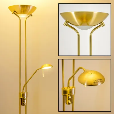 Produktbild von Roppa »Roppa« Stehleuchte aus Metall in Messing, Drehdimmer am Gehäuse
