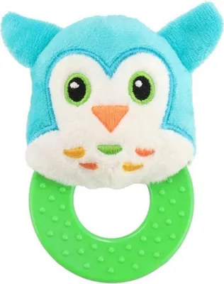 Produktbild von Baby Mix Eule Plüschrassel mit Beißring