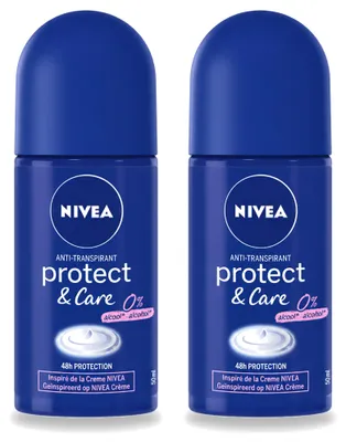 Produktbild von 2 x Nivea Protect & Care Deodorant Roll-On 50 ml - Vorteilspackung - 2 Stücke