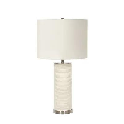 Obrázek produktu pro Moderní stolní lampa Ripple Porcelain White 1 Light E27
