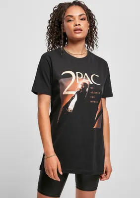 Zdjęcie produktu dla Damska koszulka Mr. Tee Ladies Tupac Me Against The World Cover Tee, czarna – rozmiar XXL
