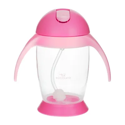 Produktbild von Trinkflasche - tropffrei mit Strohhalm 300 ml Rosa / Bocioland