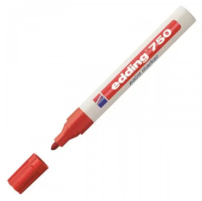 Obrázek produktu pro Edding 750, Červená, Bílá, 2 mm, 4 mm, 10 kusů