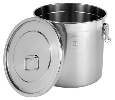 Produktbild von 21 Liter Getreidecontainer - Edelstahl - Luftdicht - Mit Deckel