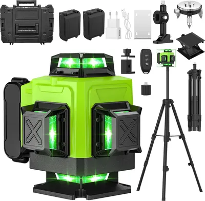 Obrázek produktu pro Laserová vodováha, samonivelační režim, funkce dálkového ovládání, zelená-1