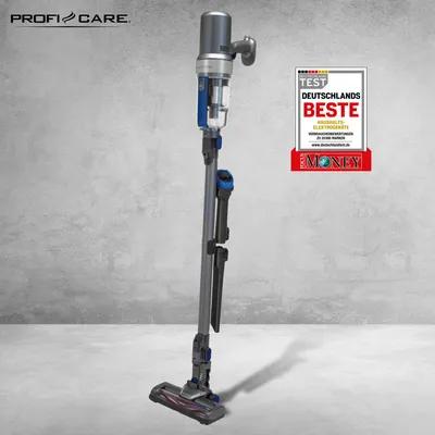 Produktbild von ProfiCare PC-BS 3085 A Akku Bodenstaubsauger, Eco-Cyclon-Twin-Spin Akku-Sauger mit 25,9 V Lithium-Ionen-Akku (2200 mAh), anthrazit-blau