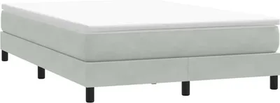 Produktbild von Maison Exclusive - Boxspringbett ohne Matratze Hellgrau 140x210 cm Samt