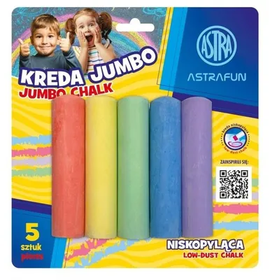 Produktbild von JUMBO Rundkreide 5 Farben Astra