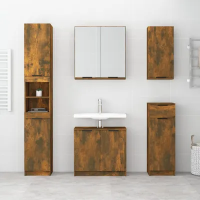 Produktbild von " "Wand-Badschrank Modernes Design - Badezimmerschrank Badmöbel - Räuchereiche 32x20x67 cm NeuMöbel 2371417
