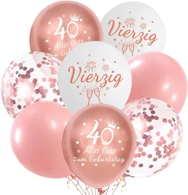 Immagine prodotto di Decorazioni per palloncini per il 40° compleanno, ideali per festeggiare il 40° compleanno di un uomo