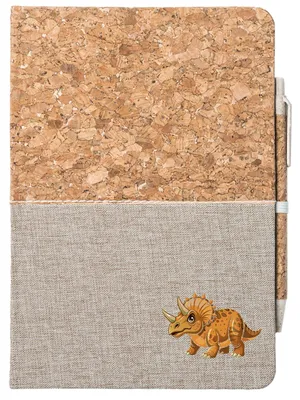 Produktbild von Huuraa Notizbuch A5 Triceratops Dinosaurier 80 Blatt inkl. Kugelschreiber Tagebuch Geschenkidee