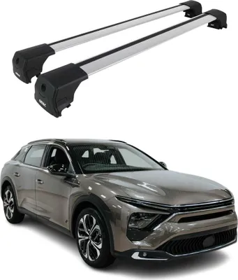 Produktbild von Dachträger Grundtäger für Citroen C5 X 2022-2025 75kg Aluminium Silber 2 tlg