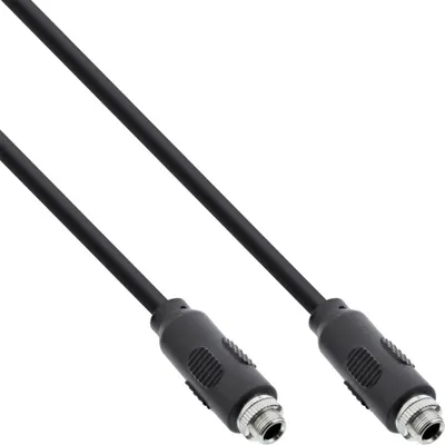 Zdjęcie produktu dla InLine® 99303N Kabel adaptera audio do instalacji z gwintem, 3,5 mm stereo jack/jack, 0,6 m
