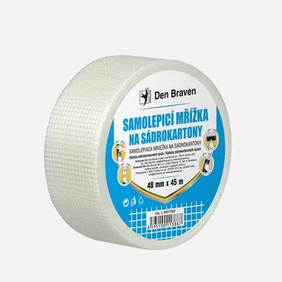 Obrázok produktu pre Den Braven Samolepiaca sklotextilná mriežka na sadrokartón 48 mm x 20 m biela