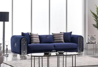Produktbild von Wohnzimmer Sofa 3 Sitzer Modern Design Polster Textil Möbel Luxus Sofa