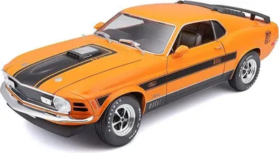 Image de Maisto 531453O - Voiture miniature - Ford Mustang Mach 1 '70 (orange, échelle 1:18)