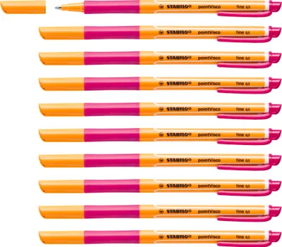 Produktbild von STABILO Tintenroller - pointVisco - 10er Pack - pink